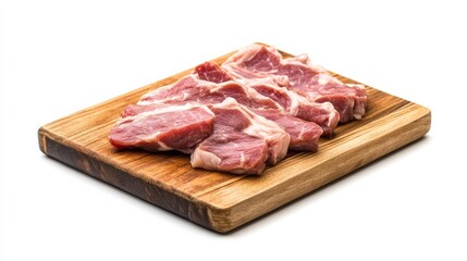 Pork on white
