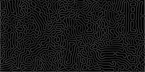 Abstract seamless turing pattern minimal organic geometric black background. white stock line abstract pattern Transparent monochrome striped texture, seamless pattern, modern stylish texture.