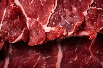 Processed collage of fresh raw meat beef surface texture. Background for banner, backdrop