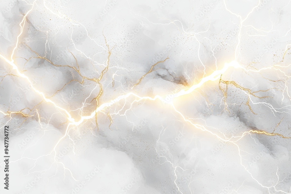 Fototapete isolated lightning with transparency background.stock image