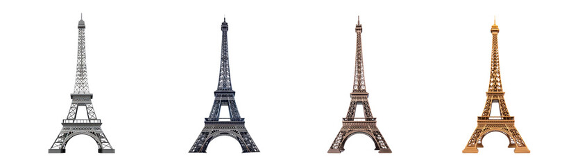 Eiffel Tower png cut out element set