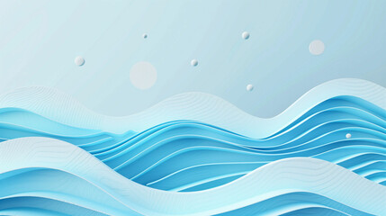 Obraz premium Calm blue waves create a soothing abstract landscape with gentle curves and light textures in a tranquil setting