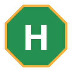 Obraz premium Helipad for Helicopter. Vector Illustration.