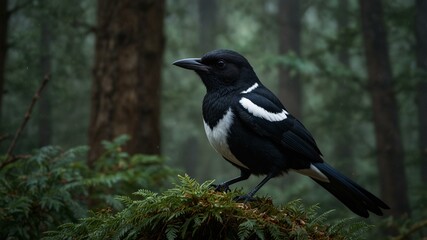 Fototapeta premium Bird, Black-billed Magpie 