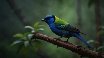 Obraz premium Bird, Paradise Tanager in their habitat