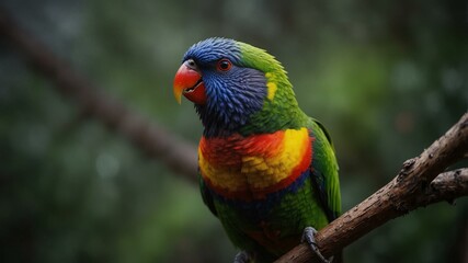 Bird, The Rainbow Lorikeet in their habitat