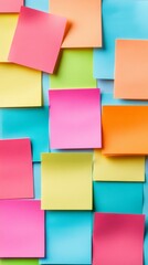 Fototapeta premium A colorful arrangement of sticky notes for generating creative ideas and planning