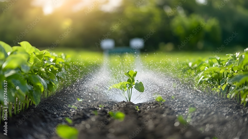 Poster automated irrigation system powered by iot technology ensuring optimal water use in a field for sust