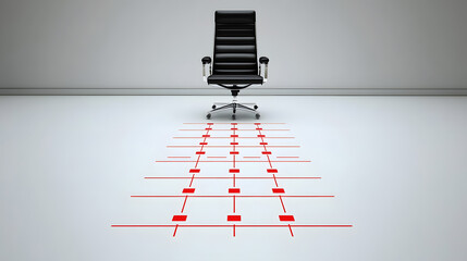 3D render of a executive chair ideal for business concept organization chart and human resource management illustration