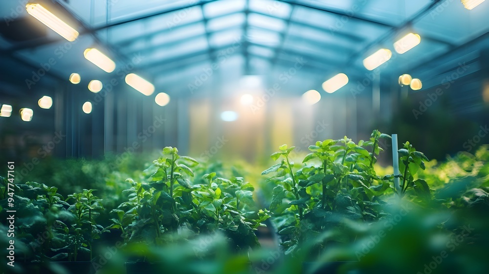 Poster technologically advanced iot controlled greenhouse with automated temperature and lighting systems f