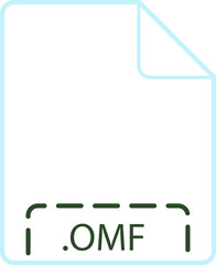 OMF File icon deep rounded outline