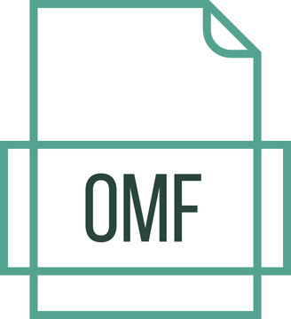 OMF File icon thick outline sharp corners