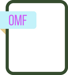 Obraz premium OMF File rectangular icon