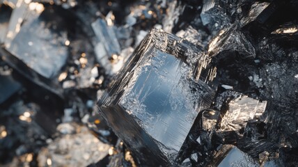 Polished hematite gemstone with metallic sheen and sharp crystal edges.