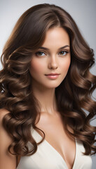 Fototapeta premium woman with beauty long curl hair