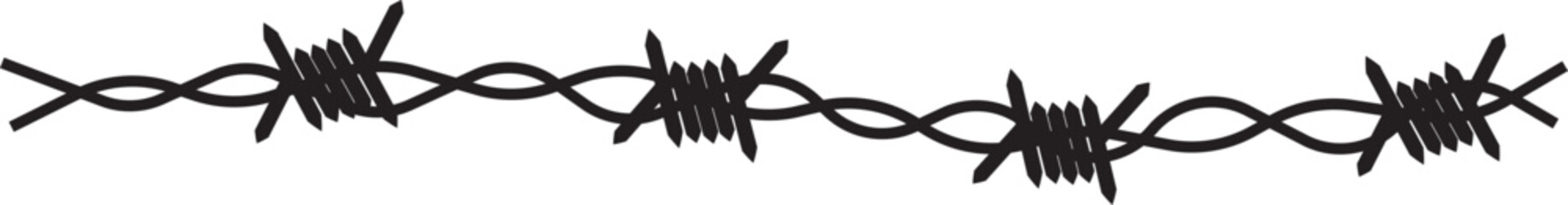 Barbed Wire Icon Illustration, Secure Protection Tools