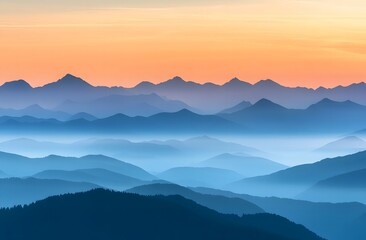 Obraz premium A beautiful view of the mountains at sunrise
