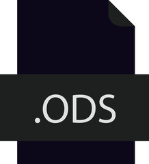 ODS File icon fill crisp corners with doted lines