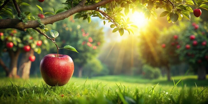 Forbidden Fruit in the Garden of Eden, depicted in a  , forbidden, fruit, Eden, garden, biblical, temptation, paradise