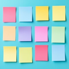 Fototapeta premium Colorful sticky notes background is perfect for creative projects, presentations, and ideas