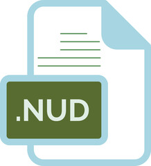 NUD File extension icon color fill rounded corners inside transparent