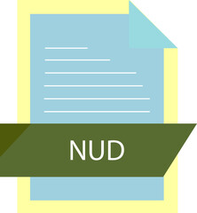 NUD File format icon modern design