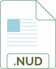 NUD File icon little lines outline