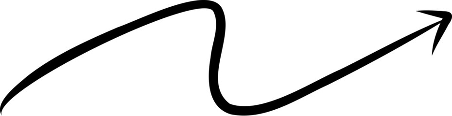 The feel of handwritten fonts with arrows and signs