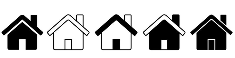 Adobe Illustrator ArtworkHostel icon vector set. Home illustration sign collection. House symbol or logo.