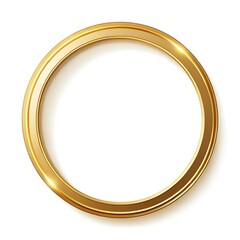 Golden circle frame on white