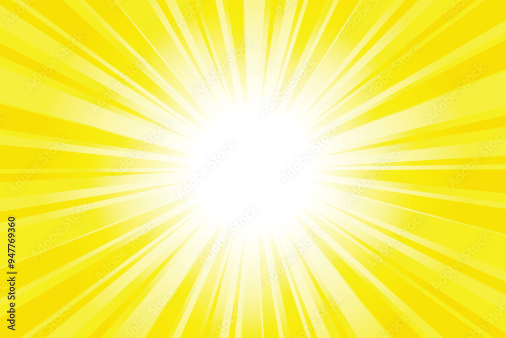 Aufkleber abstract yellow sun rays background. bumblebee yellow sunburst background with glowing light rays. b