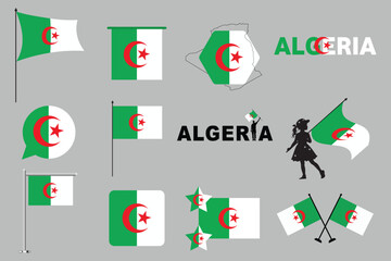 Flag of Algeria Set