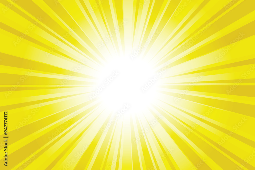 Poster abstract yellow sun rays background. citrine yellow sunburst background with glowing light rays. bri