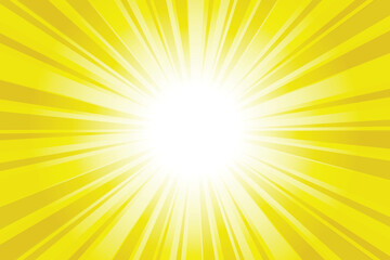 Obraz premium Abstract yellow sun rays background. Citrine yellow sunburst background with glowing light rays. Bright rays background for summer themes, energy concepts and vibrant designs.
