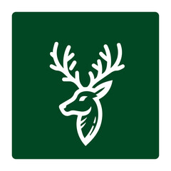 modern and minimalist deer antlers vector logo design