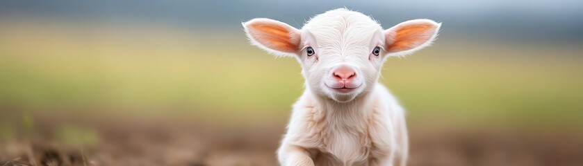 Fototapeta premium Cute baby animals frolicking in the pasture, embodying the charm of rural life, Animals, Cute Adorable Fauna Wildlife