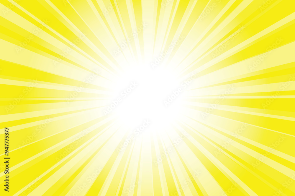 Poster abstract yellow sun rays background. corn yellow sunburst background with glowing light rays. bright