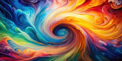 Abstract painting of swirling colors , vibrant, vivid, abstract, art, colorful, design, pattern, texture, background