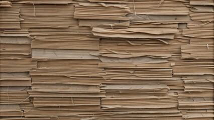 Pressed Cardboard with Visible Fibers, light brown and gray tones, natural and rustic texture with copy space
