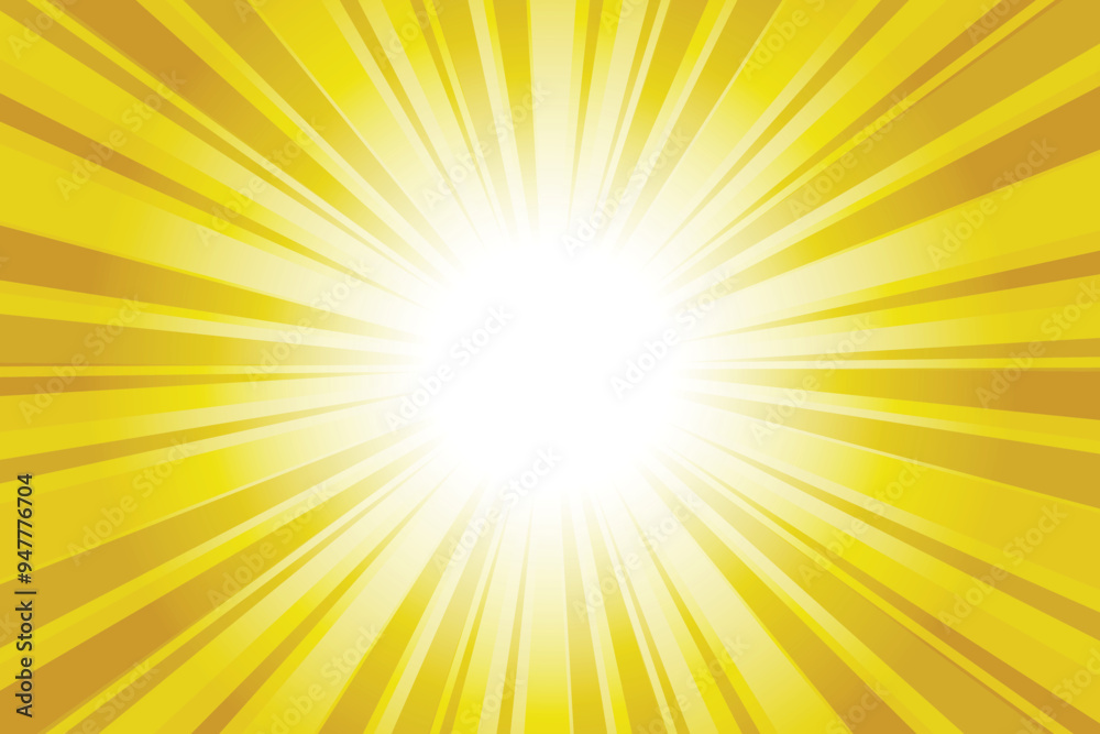 Poster abstract dark yellow sun rays background. yellow sunburst background with glowing light rays. bright