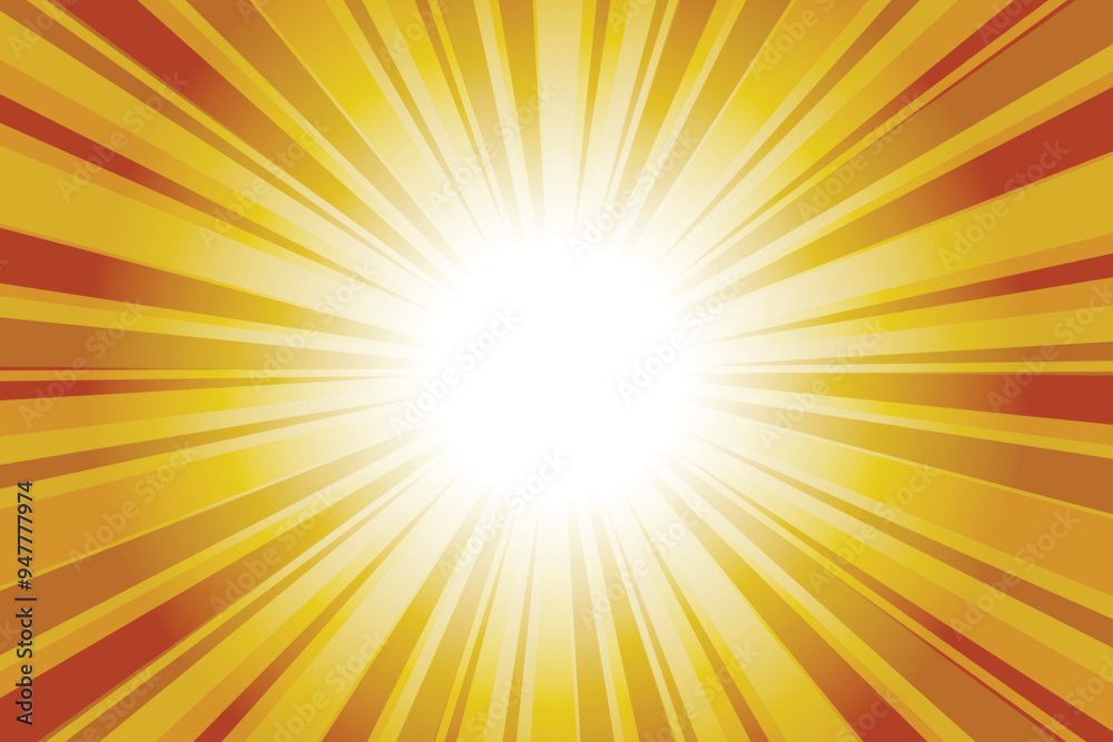 Poster abstract yellow sun rays background. dijon yellow sunburst background with glowing light rays. brigh
