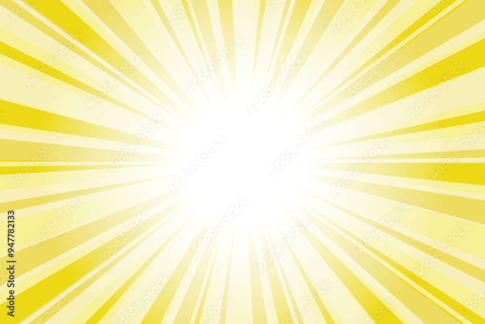 Poster abstract yellow sun rays background. flax yellow sunburst background with glowing light rays. bright
