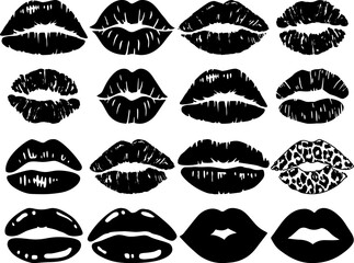 Lips digital designs for printing or cutting