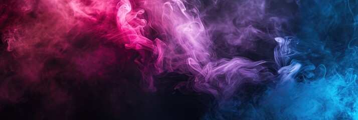 Vibrant Gradient Night: Abstract Banner Background in Pink and Blue