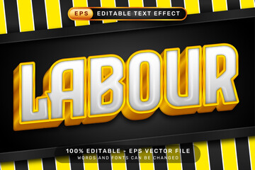 labor day 3d text effect and editable text effect