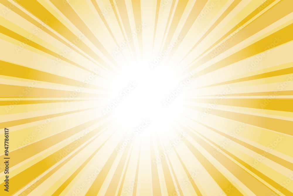 Poster abstract yellow sun rays background. -- yellow sunburst background with glowing light rays. bright r