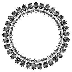Damask black Round circular round ornament floral Abstract pattern, Classic Victorian traditional style, Mandala, Moroccan frame, Floral frames, Antique, Vintage Design