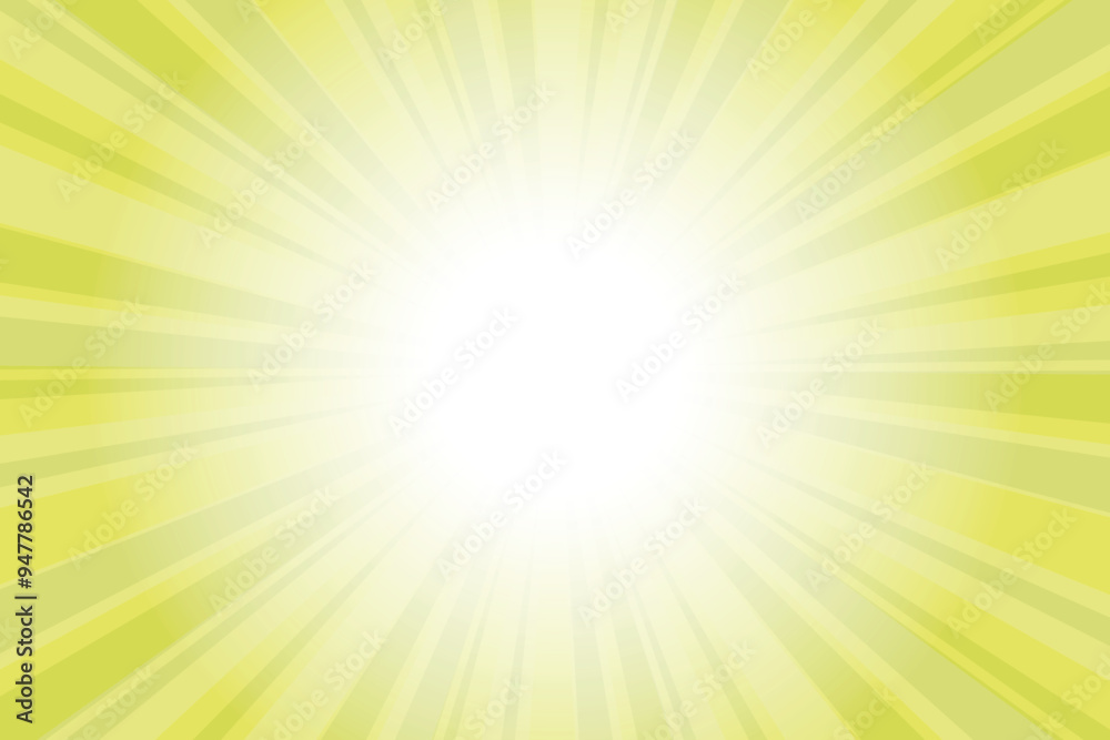 Poster abstract sun rays background. abstract green yellow sunburst background with glowing light rays. bri
