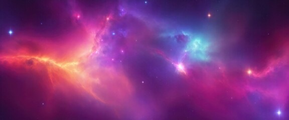 The Captivating cosmic spectacle of vibrant nebula colors in deep space background