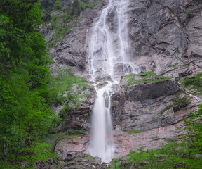 Rothbach Waterfall near Konigssee lake in Berchtesgaden National Park, Germany